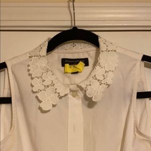Banana republic white blouse